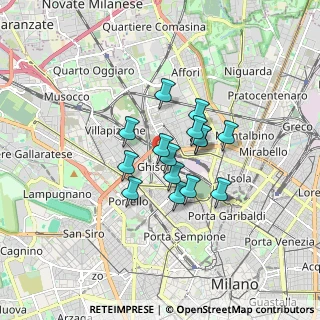 Mappa Via Privata Dolfin, 20155 Milano MI, Italia (1.14333)