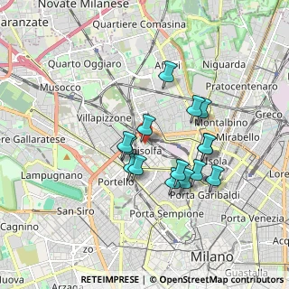 Mappa Via Privata Dolfin, 20155 Milano MI, Italia (1.47333)
