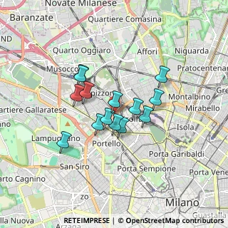 Mappa Viale Monte Ceneri, 20100 Milano MI, Italia (1.265)