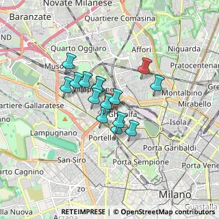 Mappa Viale Monte Ceneri, 20100 Milano MI, Italia (1.16333)