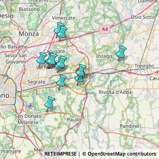 Mappa MELZO Togliatti, 20066 Melzo MI, Italia (6.57231)
