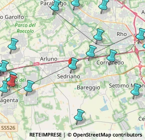 Mappa Via 2 Giugno, 20018 Sedriano MI, Italia (6.2555)