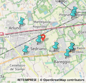 Mappa Via II Giugno, 20018 Sedriano MI, Italia (2.63545)