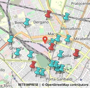 Mappa Via dell'Aprica, 20100 Milano MI, Italia (1.124)