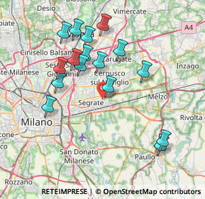 Mappa Via Zara, 20096 Pioltello MI, Italia (7.44813)