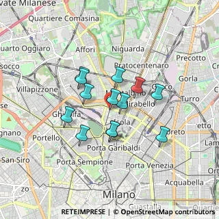 Mappa Via Farini V.le Stelvio, 20159 Milano MI, Italia (1.30154)