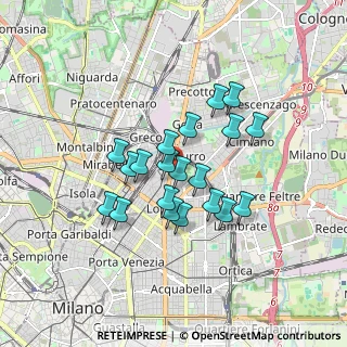 Mappa Milano, 20127 Milano MI, Italia (1.3555)