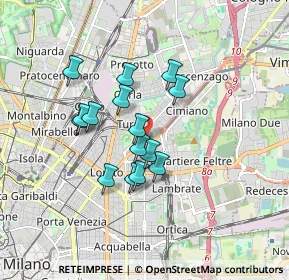 Mappa Via Carlo Esterle, 20132 Milano MI, Italia (1.36533)