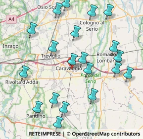 Mappa Via Visconti, 24043 Caravaggio BG, Italia (9.192)