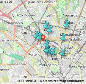 Mappa Via Melchiorre Delfico, 20155 Milano MI, Italia (1.26545)