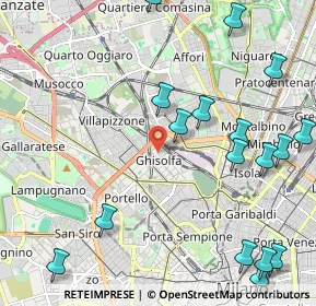 Mappa Via Melchiorre Delfico, 20155 Milano MI, Italia (2.88722)