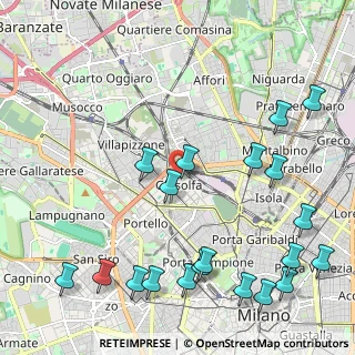 Mappa Via Melchiorre Delfico, 20155 Milano MI, Italia (2.7905)