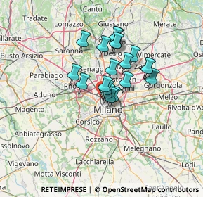 Mappa Via Melchiorre Delfico, 20155 Milano MI, Italia (9.539)