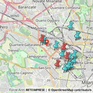 Mappa Via Francesco de Lemene, 20151 Milano MI, Italia (2.20882)