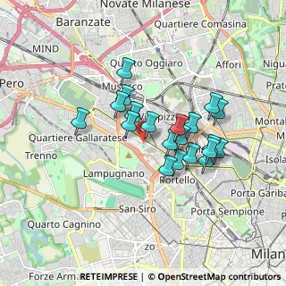 Mappa Via Francesco de Lemene, 20151 Milano MI, Italia (1.4075)