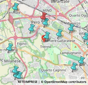 Mappa Via De Chirico Giorgio, 20151 Milano MI, Italia (3.1125)
