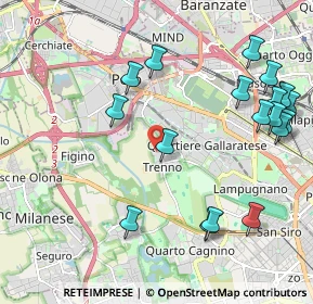 Mappa Via De Chirico Giorgio, 20151 Milano MI, Italia (2.45944)