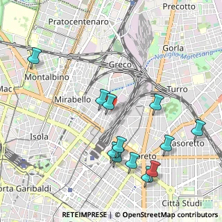 Mappa Via Gianfranco Zuretti, 20125 Milano MI, Italia (1.12417)