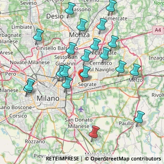 Mappa Via Leonardo da Vinci, 20054 Segrate MI, Italia (8.6905)