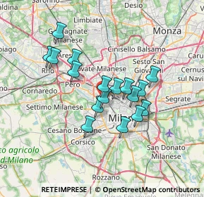 Mappa Via Francesco Peverelli, 20149 Milano MI, Italia (5.58529)