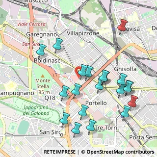 Mappa Via Francesco Peverelli, 20149 Milano MI, Italia (1.0805)