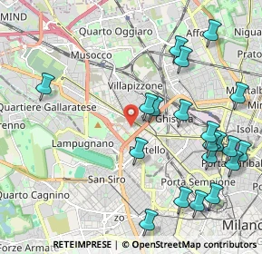Mappa Via Francesco Peverelli, 20149 Milano MI, Italia (2.4685)