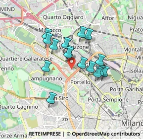 Mappa Via Francesco Peverelli, 20149 Milano MI, Italia (1.36375)