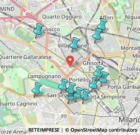 Mappa Via Francesco Peverelli, 20149 Milano MI, Italia (1.93769)
