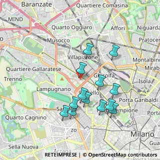 Mappa Via Francesco Peverelli, 20149 Milano MI, Italia (1.75154)
