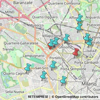Mappa Via Francesco Peverelli, 20149 Milano MI, Italia (2.25083)