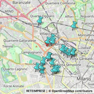 Mappa Via Francesco Peverelli, 20149 Milano MI, Italia (1.88)