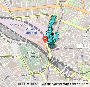 Mappa Zona Farini, 20158 Milano MI, Italia (0.174)