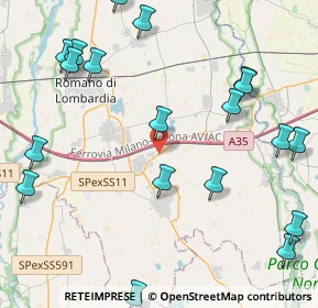 Mappa Via Enrico Fermi, 24051 Antegnate BG, Italia (5.5955)