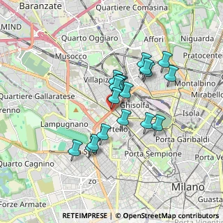 Mappa V.le Certosa V.le Serra, 20149 Milano MI, Italia (1.34526)