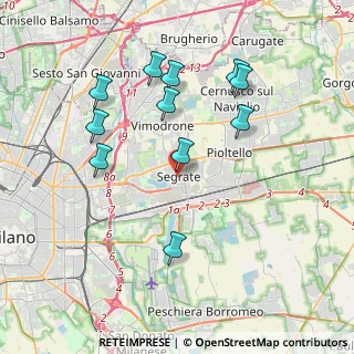 Mappa Via XXV Aprile, 20054 Segrate MI, Italia (3.84364)