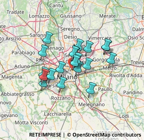Mappa Via Giulio e Corrado Venini, 20127 Milano MI, Italia (9.8325)