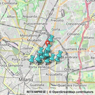 Mappa Via Giulio e Corrado Venini, 20127 Milano MI, Italia (1.38375)