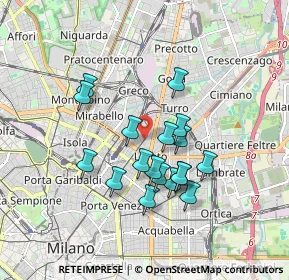 Mappa Via Giulio e Corrado Venini, 20127 Milano MI, Italia (1.48944)