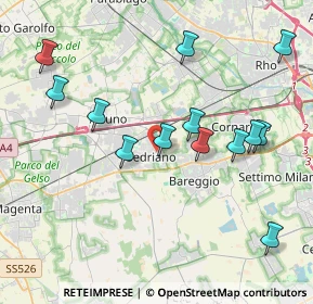 Mappa 20018 Sedriano MI, Italia (4.16385)