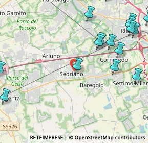 Mappa 20018 Sedriano MI, Italia (6.3635)