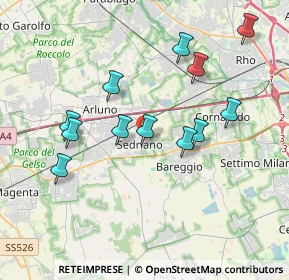 Mappa 20018 Sedriano MI, Italia (3.61083)