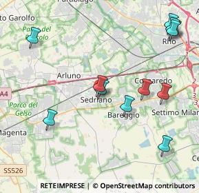 Mappa 20018 Sedriano MI, Italia (4.78)