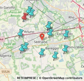 Mappa 20018 Sedriano MI, Italia (3.80692)