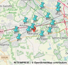 Mappa 20018 Sedriano MI, Italia (3.80923)