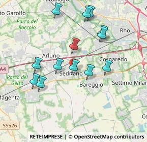 Mappa 20018 Sedriano MI, Italia (3.63538)