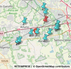 Mappa 20018 Sedriano MI, Italia (3.696)