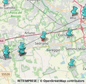 Mappa 20018 Sedriano MI, Italia (6.7155)