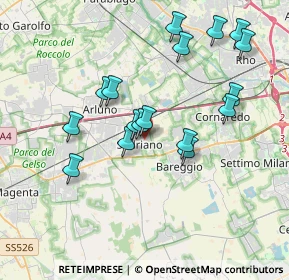 Mappa 20018 Sedriano MI, Italia (3.55706)