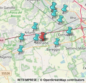 Mappa 20018 Sedriano MI, Italia (3.58231)