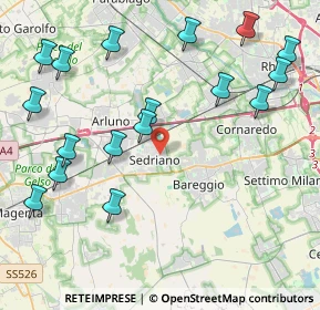Mappa 20018 Sedriano MI, Italia (4.99941)